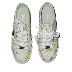 GBG Los Angeles Women's  Backer Floral Fashion Sneakers, size 9.5 M
